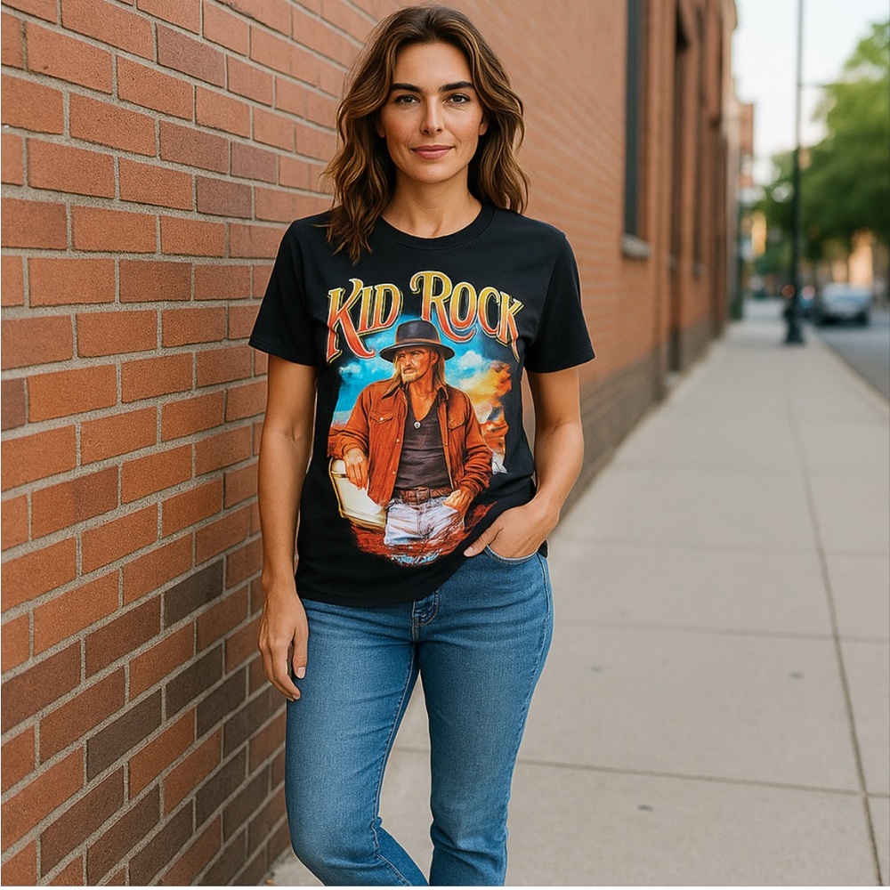 Kid Rock black graphic T-shirt!
